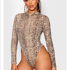 Snake print bodysuit